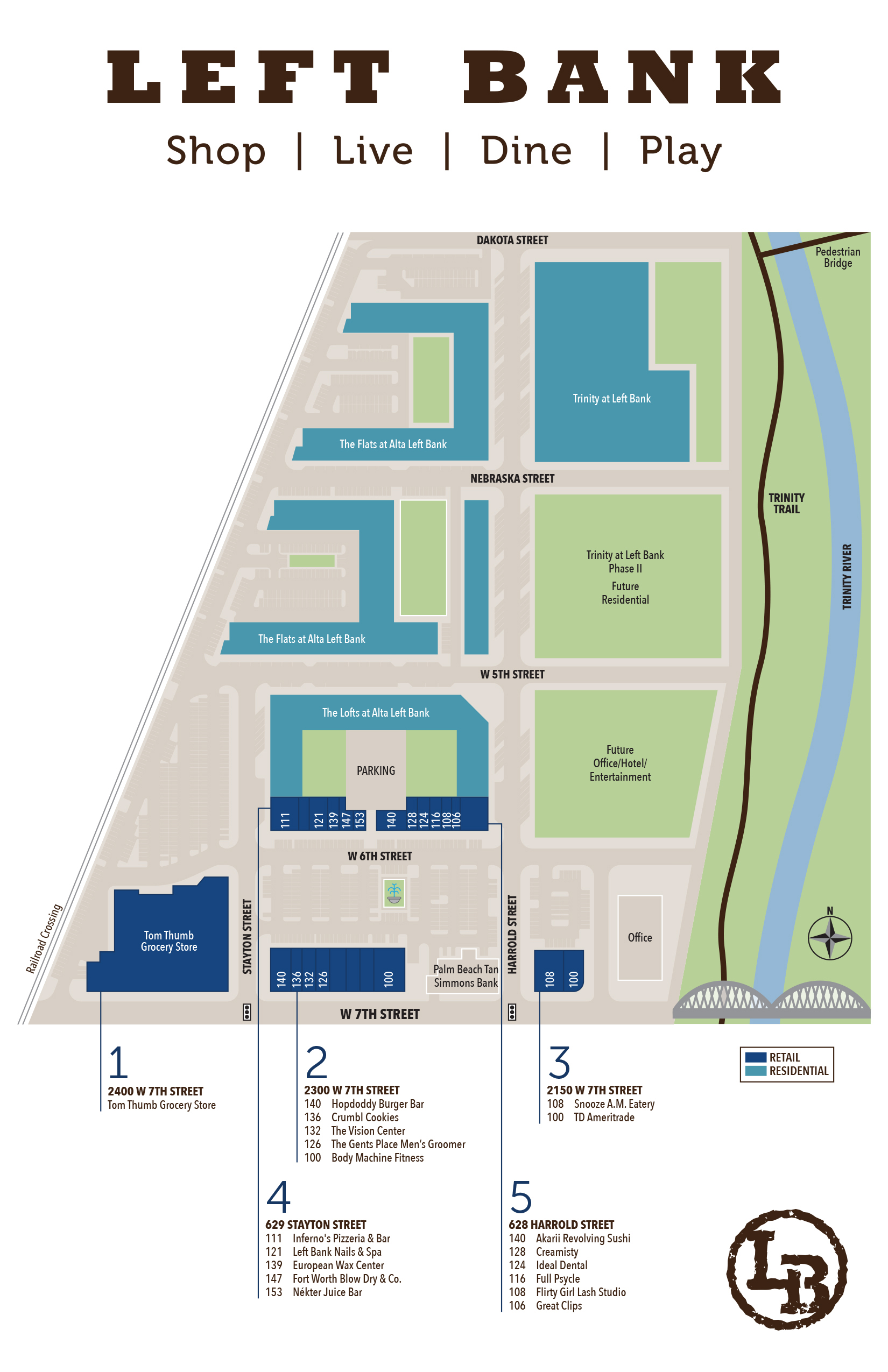 Left Bank | Mixed-Use Community | Center Map